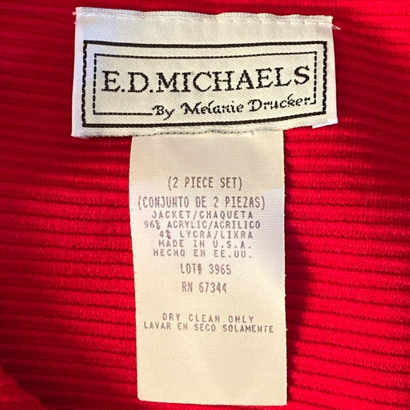 Vtg E.D. Michaels Melanie Drucker Velour Jumpsuit Cropped Jacket Women’s S/M - Picture 5 of 13